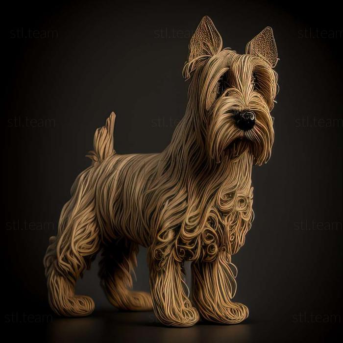 3D model Hungarian wire   haired goat dog (STL)